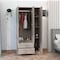 Tuhome Austral 3 Door Armoire with Drawers, Shelves, and Hanging Rod, Light Gray CLZ5534 - alternate 1